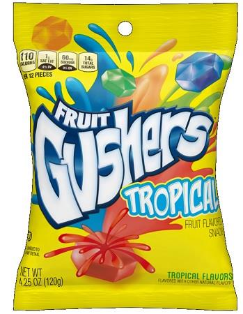 GUSHERS TROPICAL PEG 4.25OZ*$1 OFF PER BOX*