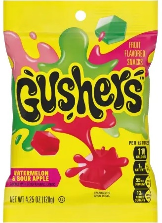 GUSHERS WATERMELON SOUR APPLE PEG 4.25OZ**$1.00 OFF PER BOX - DISCOUNT APPLIED AFTER CHECKOUT**
