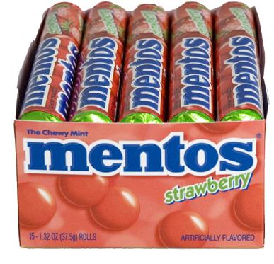 MENTOS ROLLS STRAWBERRY 1.32OZ