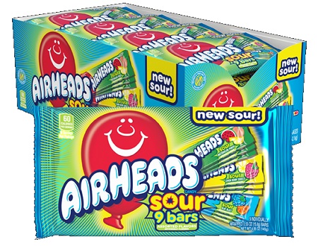 AIRHEADS SOUR 9 BARS (CHECKSTAND/KING) 4.95OZ
