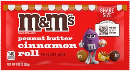 M&M PEANUT BUTTER CINNAMON ROLL KING 3.27OZ**LIMITED EDITION AVAILABLE WHILE INVENTORY LASTS**