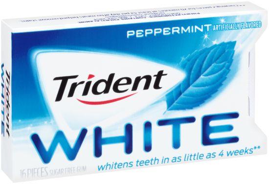 TRIDENT WHITE PEPPERMINT 9CT(16 PIECE)