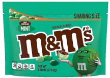 M & M DARK CHOC. MINT 9OZ POUCH**AVAILABLE BY SPECIAL ORDER AND EMAIL ONLY, ALLOW 21 DAYS LEADTIME