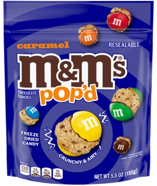M&M'S POP'D CARAMEL FREEZE DRIED POUCH 5.5OZ*$8.00 OFF PER CASE*