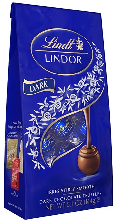 LINDOR 5.1OZ BAG DARK CHOC.        15% OFF PROMO**AVAILABLE BY SPECIAL ORDER AND EMAIL ONLY, ALLOW 21 DAYS LEADTIME**