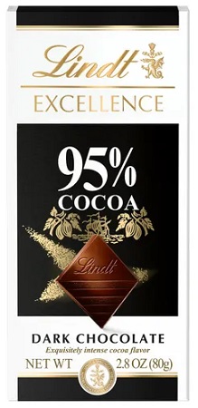 LINDT EXCELLENCE BAR 95% COCOA 2.8oz        15% OFF PROMO**AVAILABLE BY SPECIAL ORDER AND EMAIL ONLY, ALLOW 21 DAYS LEADTIME**