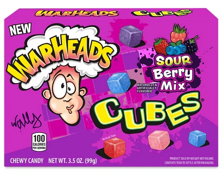 WARHEADS CUBES BERRY 3.5OZ BOX