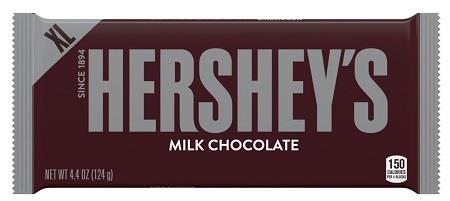 HERSHEY'S MILK CHOCOLATE XL BAR 4.4OZ