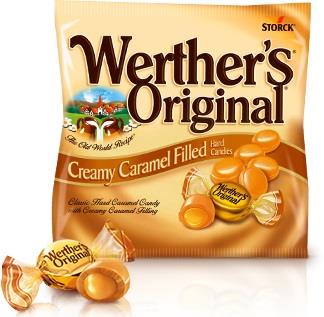 WERTHER'S CARAMEL FILLED 5.5OZ PEG**AVAILABLE BY SPECIAL ORDER ONLY, ALLOW 30 DAYS LEADTIME