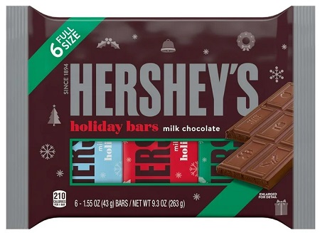 HERSHEY'S MILK CHOC. HOLIDAY 6 PACK 9.3OZ 24CT**LIMITED EDITION - PREBOOK  BY AUGUST**