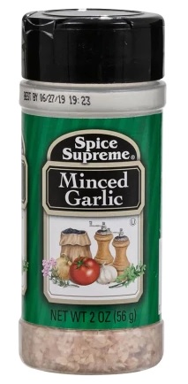 SPICE SUPREME MINCED GARLIC 2OZ