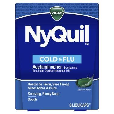NYQUIL COLD & FLU (8CT)**AVAILABLE BY SPECIAL ORDER & EMAIL ONLY, ALLOW 21 DAYS LEADTIME**