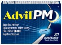 ADVIL (BTL) PM CAPLETS 20CT**AVAILABLE BY SPECIAL ORDER AND EMAIL ONLY, ALLOW 21 DAYS LEADTIME**