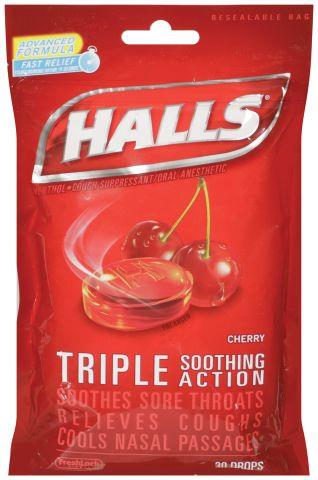 HALLS BAG CHERRY 12CT*$3.00 OFF PER BOX*