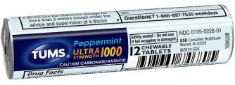 TUMS ULTRA PEPPERMINT 12CT