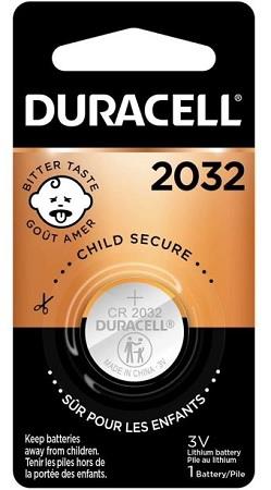 DURACELL LITHIUM COIN (1PK) #2032 12/6ct(MSRP $6.99)