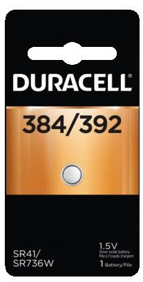 DURACELL ALKALINE 384/392 1PK**AVAILABLE BY SPECIAL ORDER ONLY, ALLOW 14 DAYS LEADTIME**