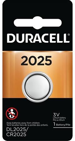 DURACELL LITHIUM COIN #2025 (1PK)USED TO POWER SMALL, LOW-POWER ELECTRONIC DEVICES.