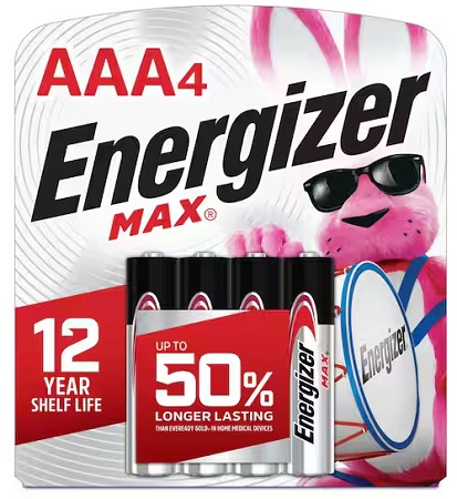 ENERGIZER MAX.  AAA -4PK**AVAILABLE BY SPECIAL ORDER AND EMAIL ONLY, ALLOW 14 DAYS LEADTIME**