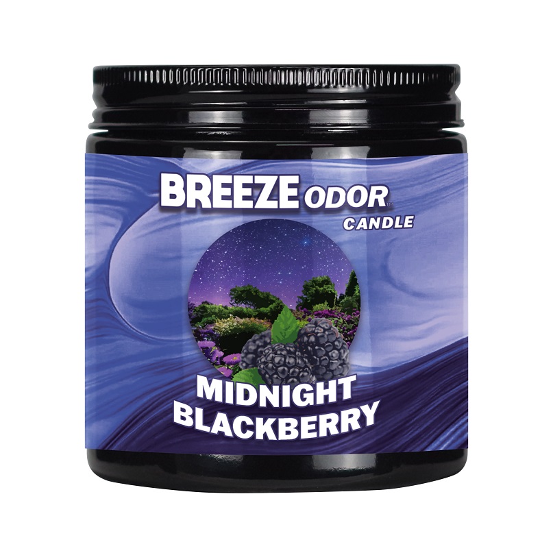 BREEZE ODOR CANDLE MIDNGHT BLACK BERRY13oz CANDLE