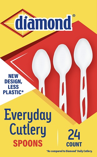 PLASTIC SPOONS DIAMOND24/24CT