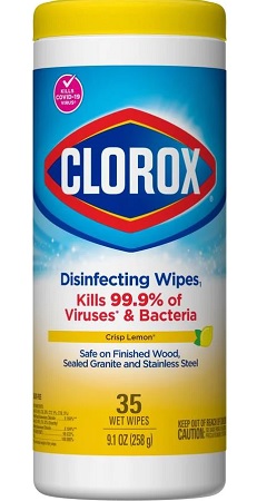 CLOROX WIPES LEMON 35CT