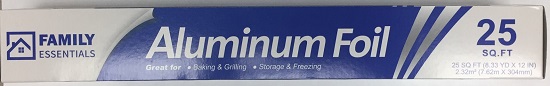 FAMILY ESSENTIALS ALUMINUM FOIL 24/25FT** AVAILABLE 2/2026 - PREBOOK NOW**