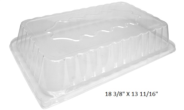 LID PLASTIC REG.DOME RECTANGLE 100CT(FITS RECTANGLE PAN #350)