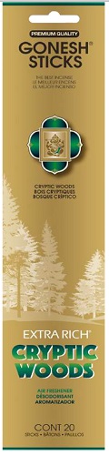 INCENSE GONESH 4CT/20 STICKSCRYPTIC WOODS