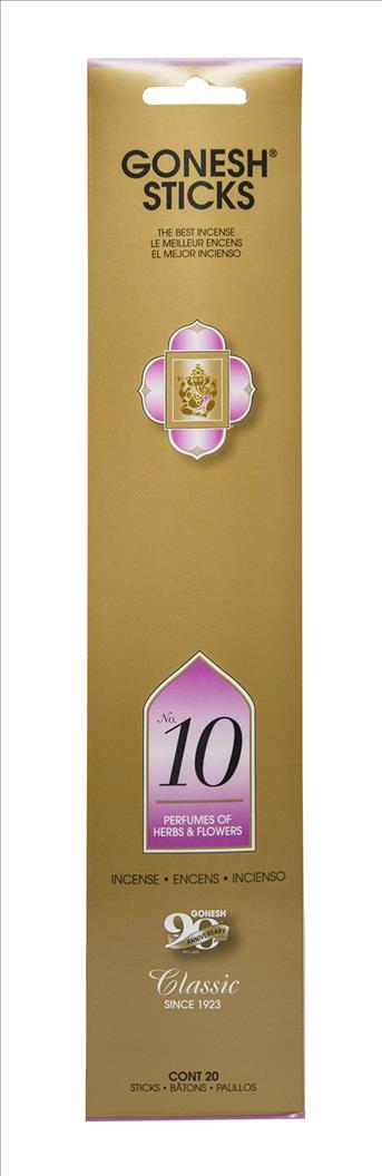 INCENSE GONESH #10 4CT/20 STICKS