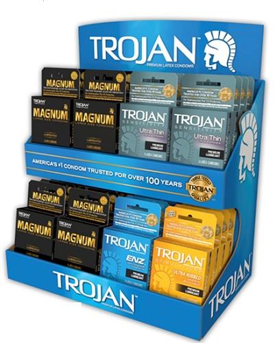 TROJAN CONDOM DISPLAY 32CT/3PK