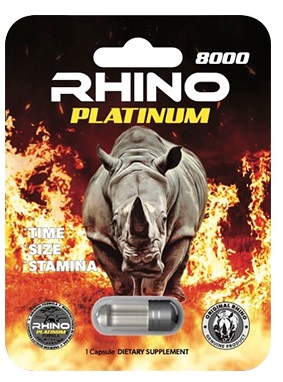 RHINO PLATINUM 8000 CAPSULE MALE ENHAN.**$3.00 OFF MAY PROMOTION**
