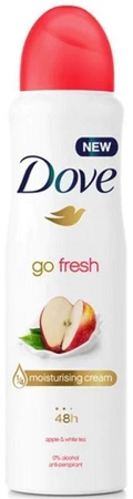 DOVE DEODORANT SPRAY 150MLAPPLE & WHITE TEA