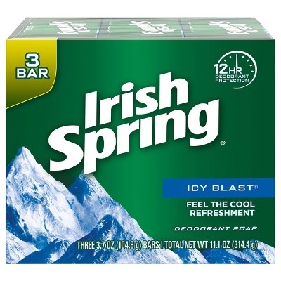 IRISH SPRING SOAP 3PK/3.7OZ ICY BLAST