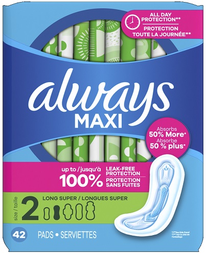 ALWAYS MAXI LONG SUPER #2  (42CT)**AVAILABLE BY SPECIAL ORDER ONLY, ALLOW 14 DAYS LEADTIME