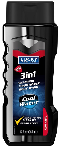 LUCKY MEN'S BODY WASH COOL WATER 12OZ