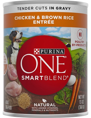 PURINA ONE SMART TENDER DOG FOOD CHICKEN GRAVY 13OZ