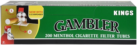 GAMBLER TUBES MENTHOL 200CT 10/5PK