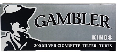 GAMBLER TUBES SILVER 200CT 10/5PK