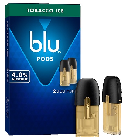 BLU PODS 4% TOBACCO ICE 2PK**MUST BE IN APPROVED BAG TO RETURN**
