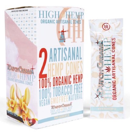 HIGH HEMP ORGANIC CONES DUTCH CREAM**CONTAINS (NO TOBACCO) OR NICOTINE**