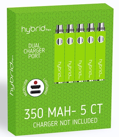 HYBRID PEN 350MAH 5PK -GREEN