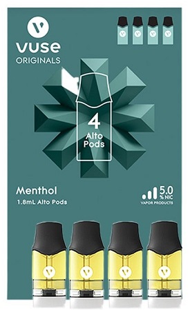 VUSE ALTO PODS 4PK 5% MENTHOL**NO RETURNS-5/28/2024**