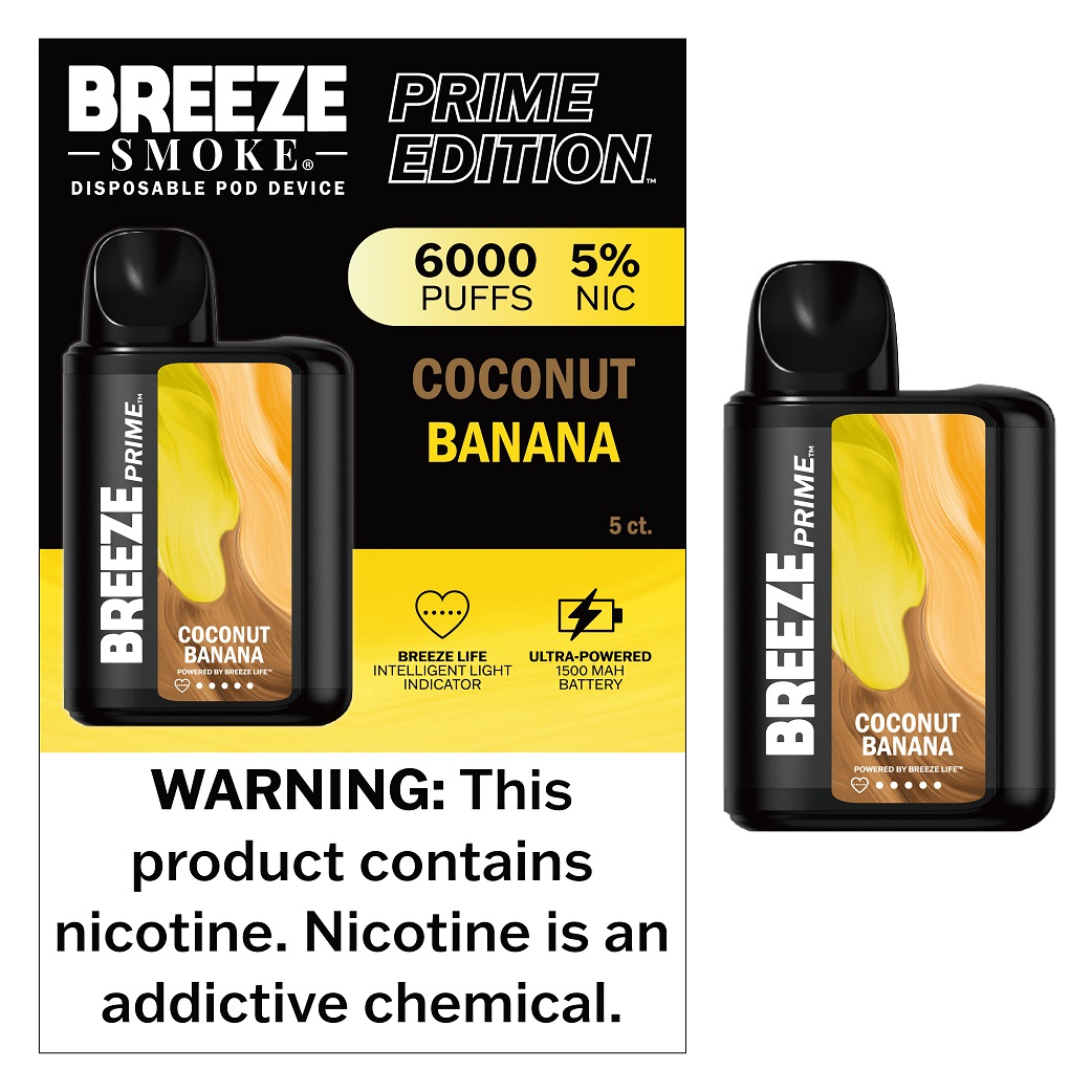 BREEZE PRIME - COCONUT BANANA   [MSRP:$24.99]**2 - 4 BOX LIMIT PER SKU (LIMIT BASED ON AVAILABILITY)**