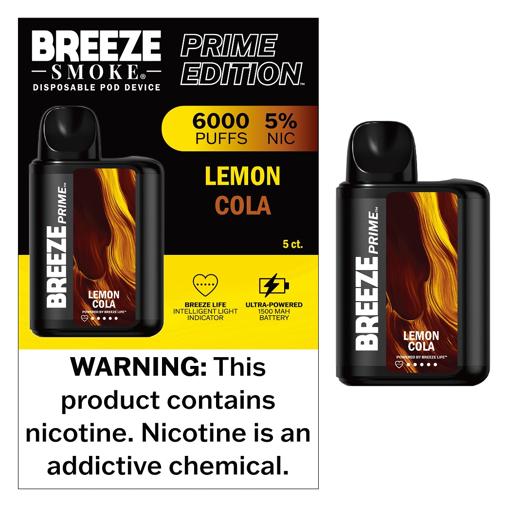 BREEZE PRIME - LEMON COLA   [MSRP:$24.99]**2 - 4 BOX LIMIT PER SKU (LIMIT BASED ON AVAILABILITY)**