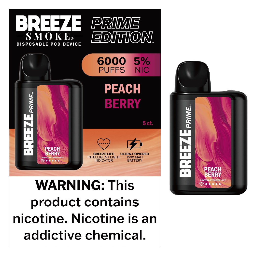 BREEZE PRIME - PEACH BERRY   [MSRP:$24.99]**2 - 4 BOX LIMIT PER SKU (LIMIT BASED ON AVAILABILITY)**