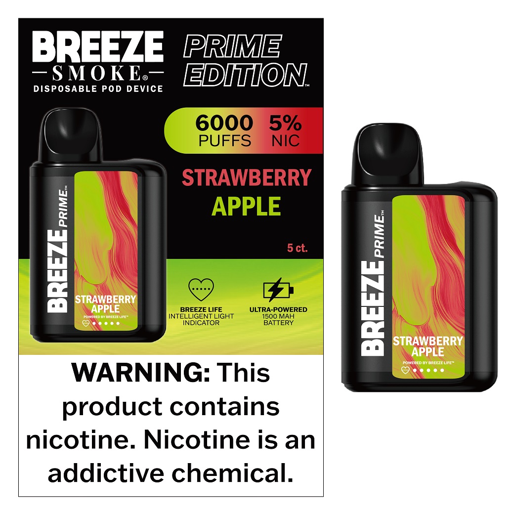 BREEZE PRIME - STRAWBERRY APPLE   [MSRP:$24.99]**2 - 4 BOX LIMIT PER SKU (LIMIT BASED ON AVAILABILITY)**