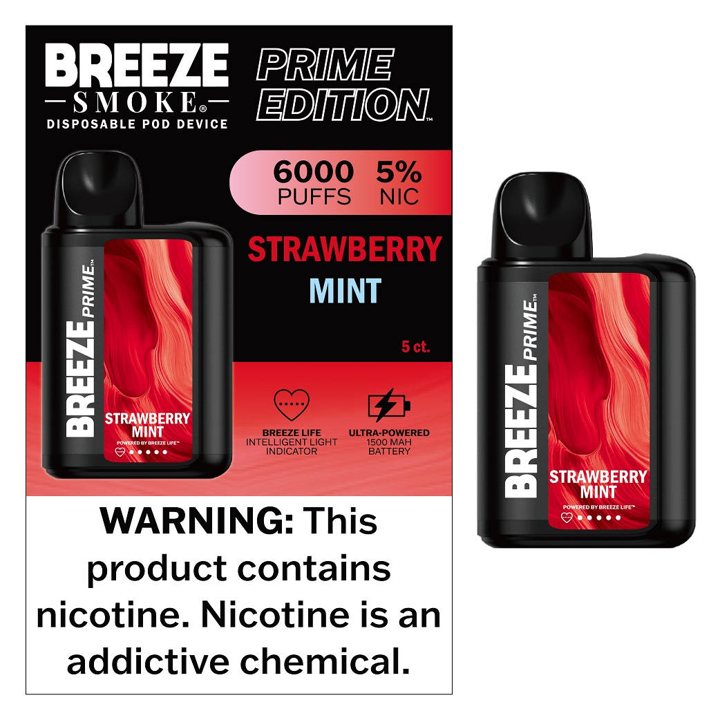BREEZE PRIME - STRAWBERRY MINT   [MSRP:$24.99]**2 - 4 BOX LIMIT PER SKU (LIMIT BASED ON AVAILABILITY)**