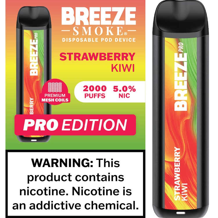 BREEZE PRO 2000 STRAWBERRY KIWI    (MSRP:$17.99)**2 - 4 BOX LIMIT PER SKU (LIMIT BASED ON AVAILABILITY)**