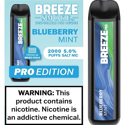 BREEZE PRO 2000 - BLUEBERRY MINT (MSRP:$17.99)**2 - 4 BOX LIMIT PER SKU (LIMIT BASED ON AVAILABILITY)**